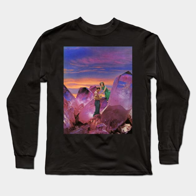 Take Me Somewhere Nice Long Sleeve T-Shirt by Lilithcollageart